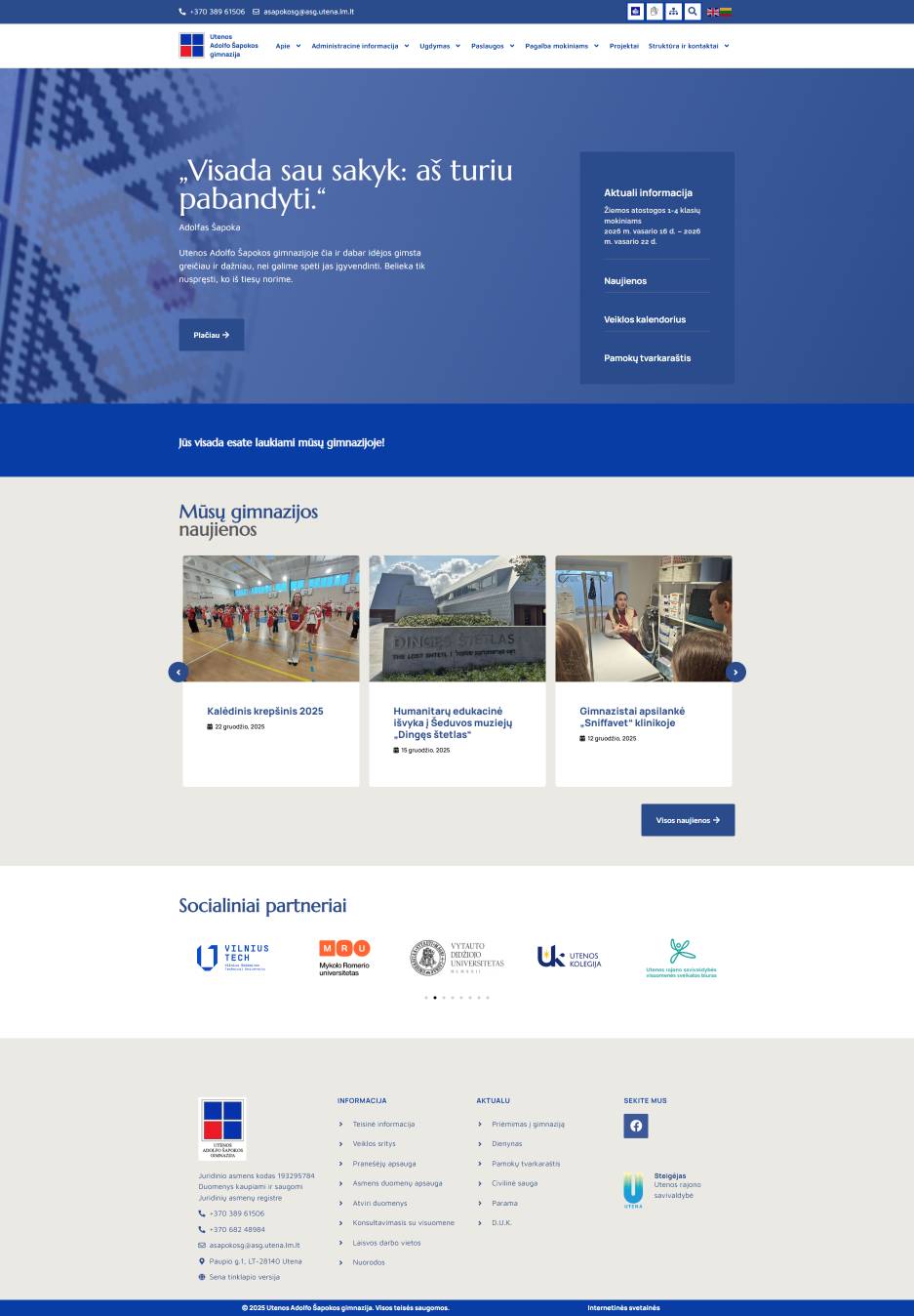 Utena Adolfo Šapokas Gymnasium